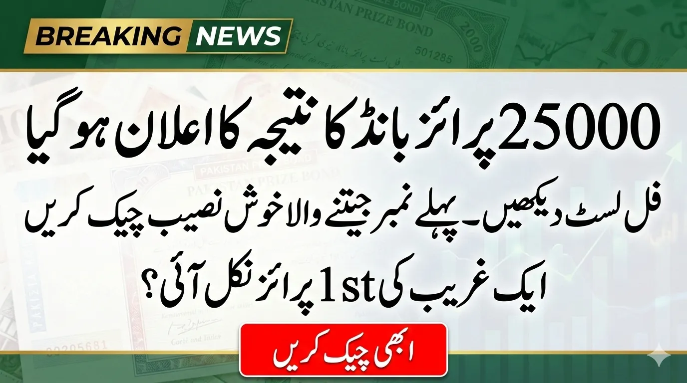 25000 Premium Prize Bond Result 10 March 2026