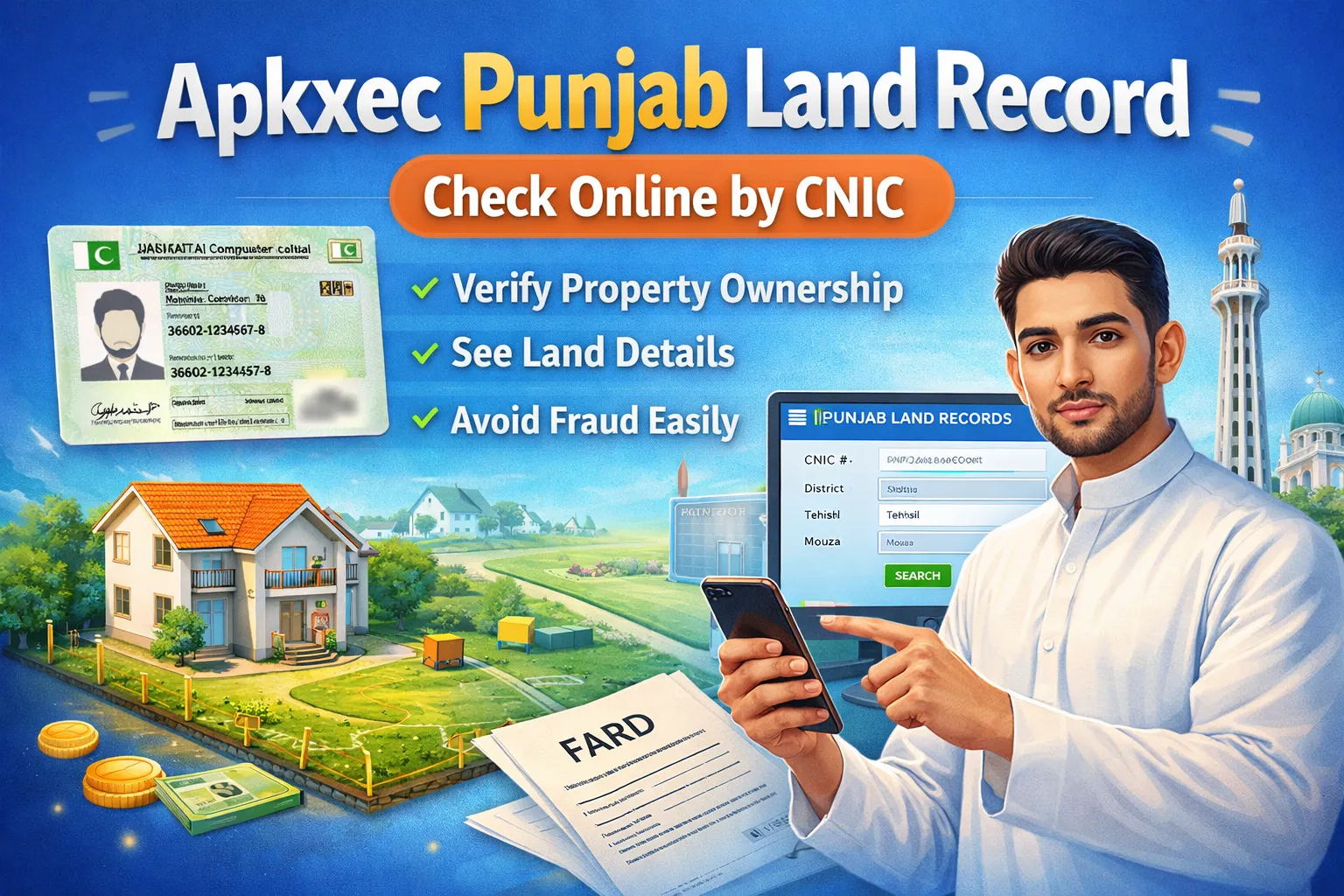 Apkxec Punjab Land Record: Punjab Land Record Online Check by CNIC ...