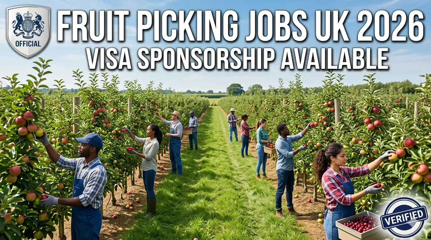 Fruit Picking Jobs in UK 2026 with Visa Sponsorship