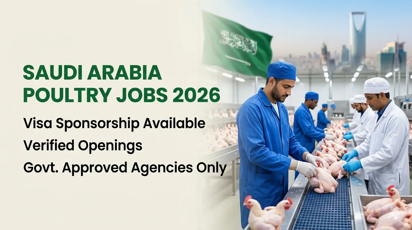 Poultry Jobs in Saudi Arabia with Visa Sponsorship