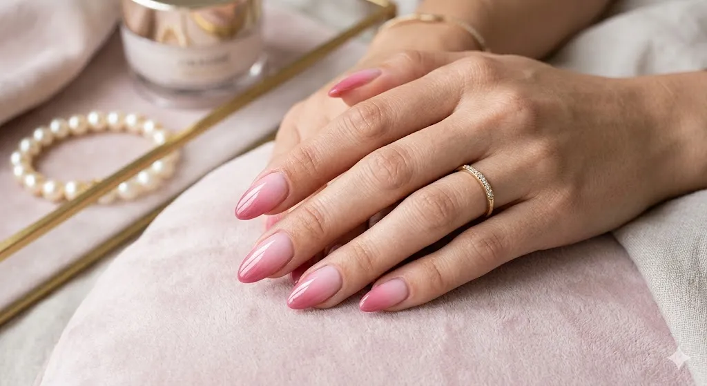 Pink Ombre Gel Nails