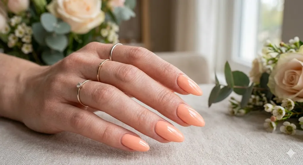 Peach Gel Nails