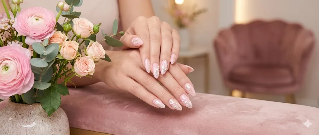 Soft Pink Gloss Nails