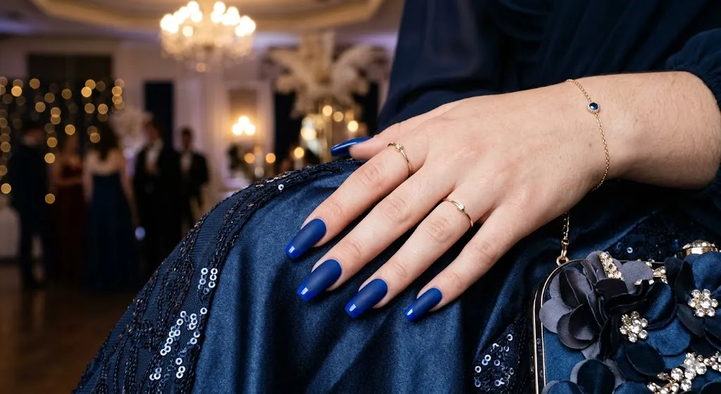 Matte Cobalt with Glossy Tips