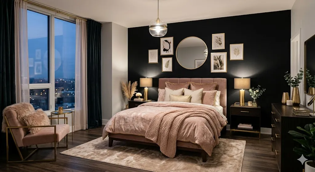 Feminine Dark Bedroom