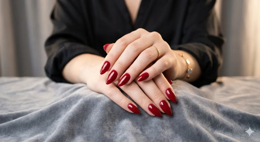 Red Bold Acrylic Nails