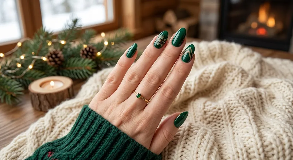 Green Christmas Nails