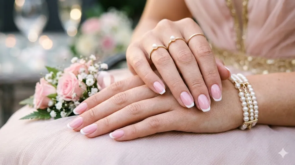 Soft Pink French Tip Nails