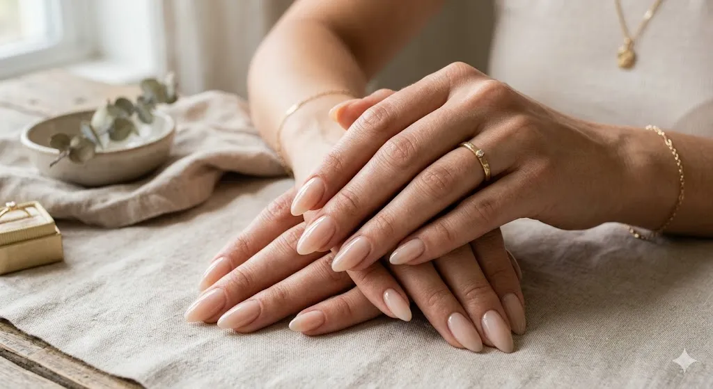 Clear Almond Gloss Nails