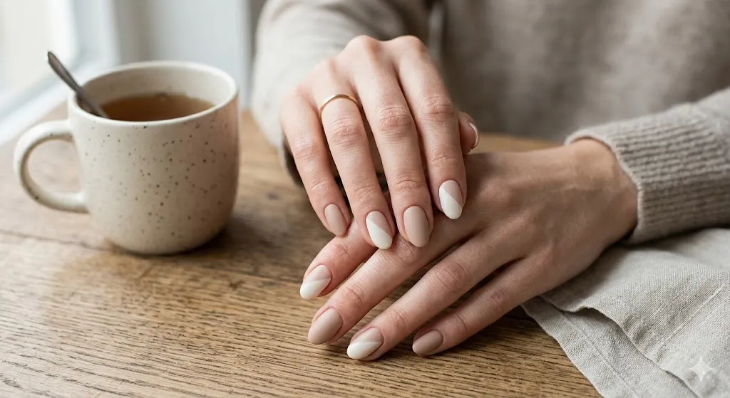 Neutral Two-Tone Nails