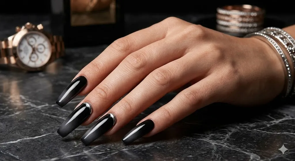 Black Ombre Nails