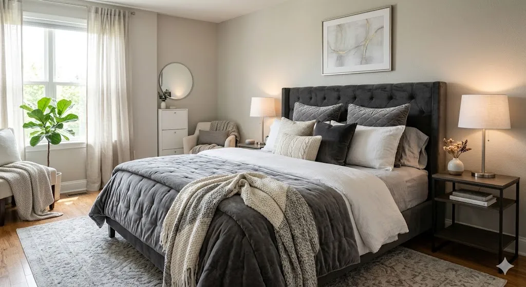 Simple Bedroom Decor With Rich Textures