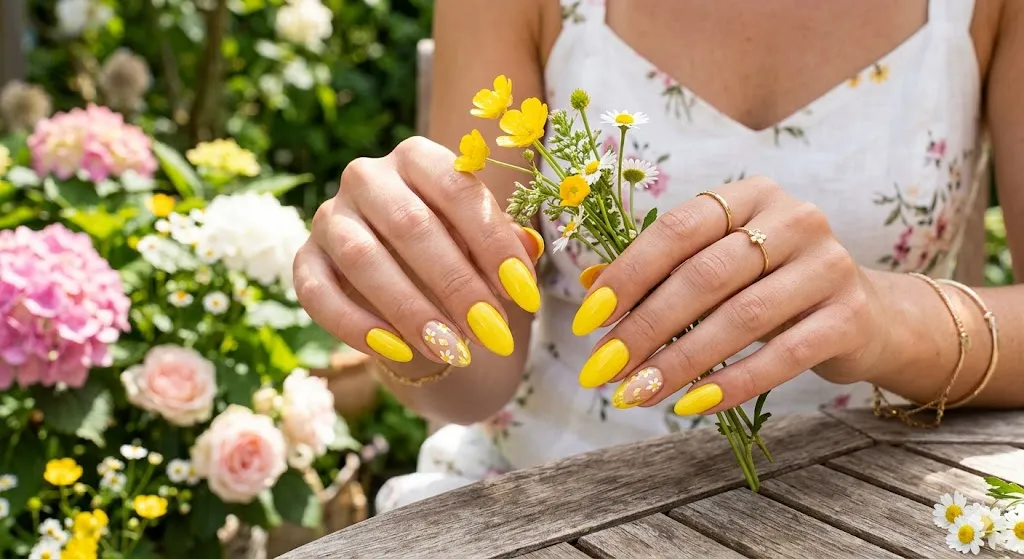 Yellow Sunshine Nails