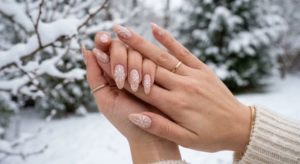 Snowflake Nail Art