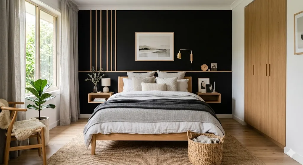 Scandinavian Dark Bedroom