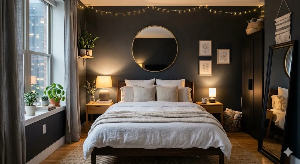 Small Dark Bedroom Design