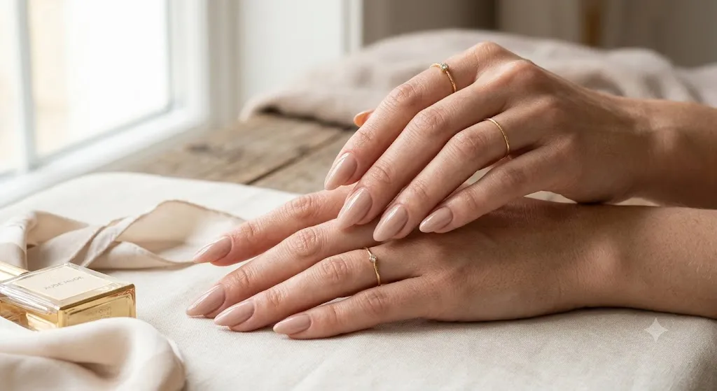 Classic Glossy Nude Nails