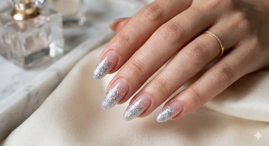 Ombre Glitter Gel Nails