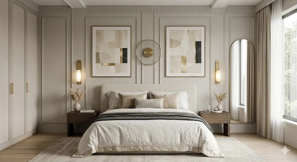 Modern Bedroom Decor With Symmetry