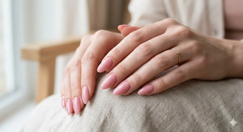 Soft Pink Gloss Nails