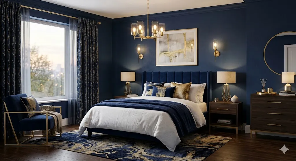 Navy Blue and Gold Elegance