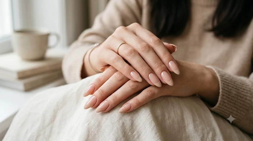 Nude Nails with Matte Tips
