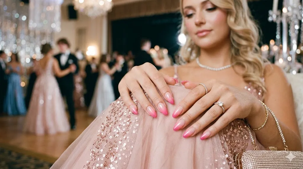 Pink Ombre Nails