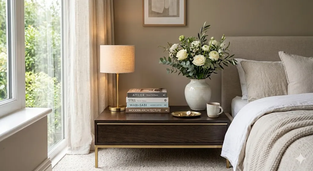 Style Books with Fresh Flowers