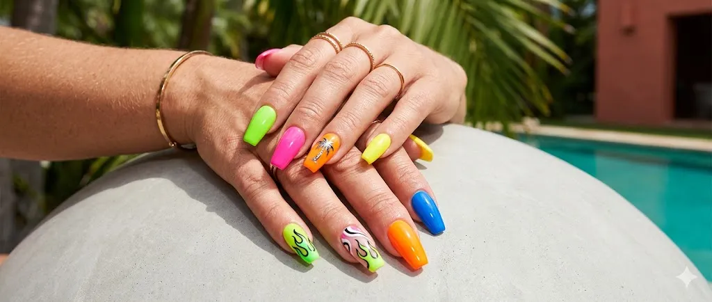 Neon Gel Nails