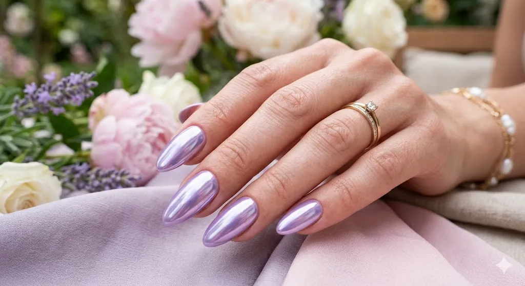 Pastel Chrome Gel Nails