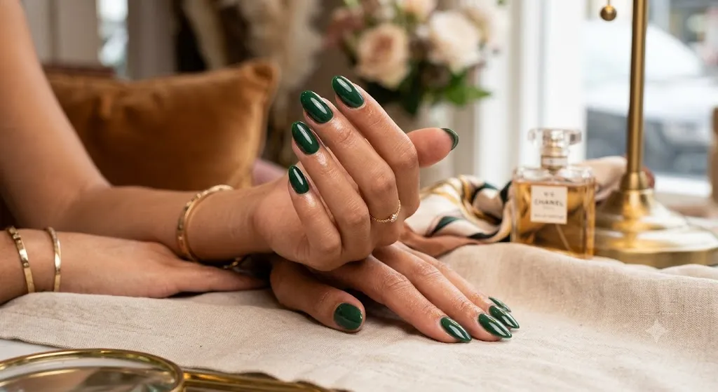 Forest Green Classic Nails