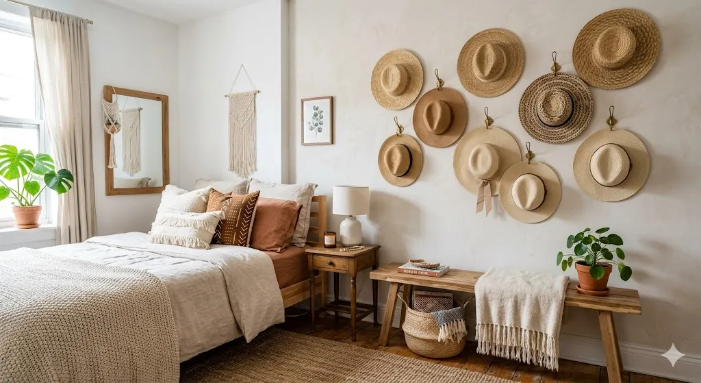 Organize Hats as Wall Decor