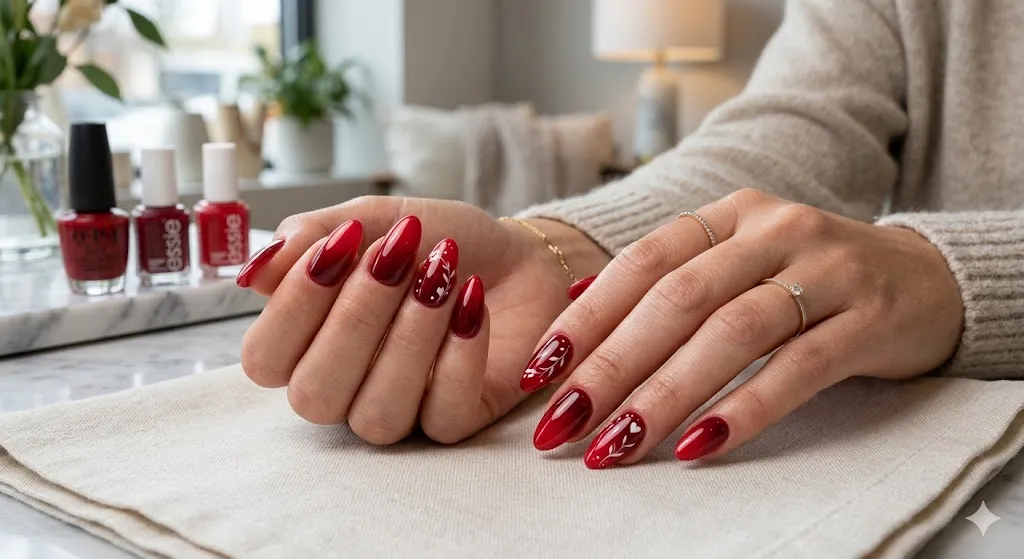 Red Ombre Nails