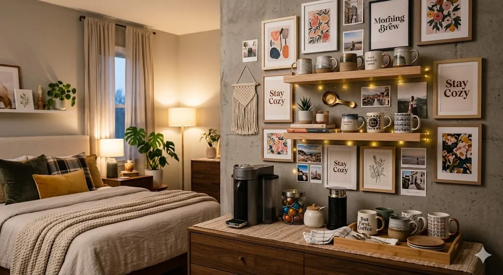Wall Collage with a Coffee Corner