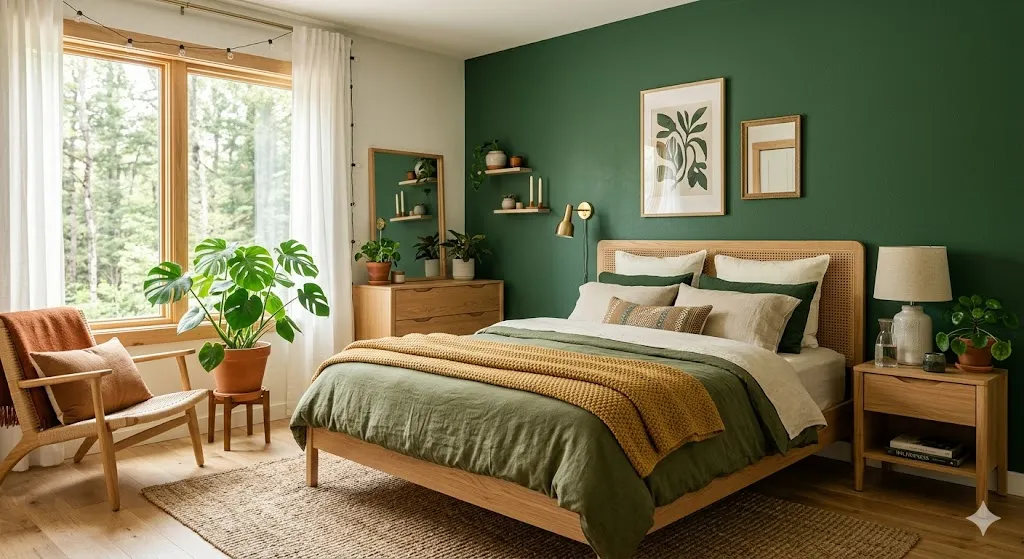 Deep Forest Green Bedroom