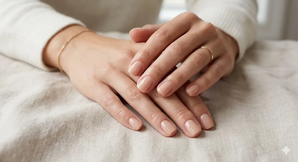 Simple Nude Gloss Nails