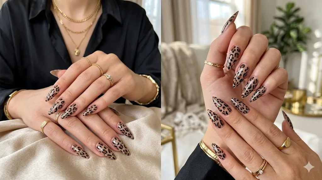 Animal Print Stiletto Nails