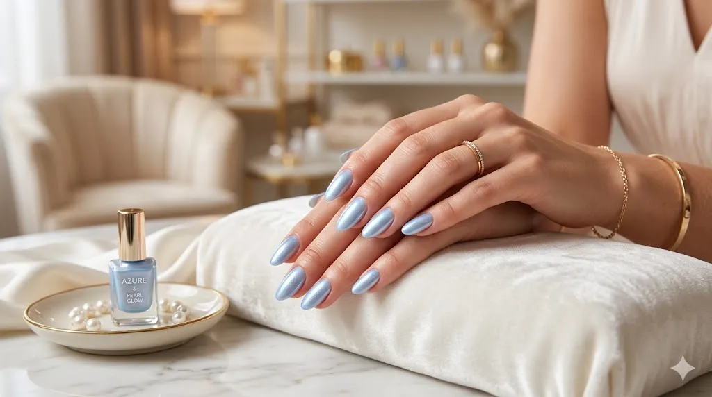 Blue Pearl Nails