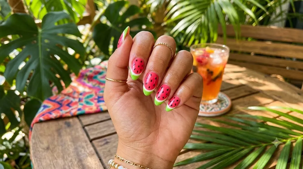 Watermelon Nail Design