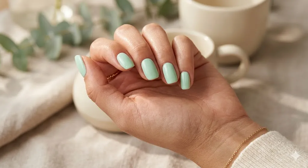 Mint Green Fresh Spring Nails