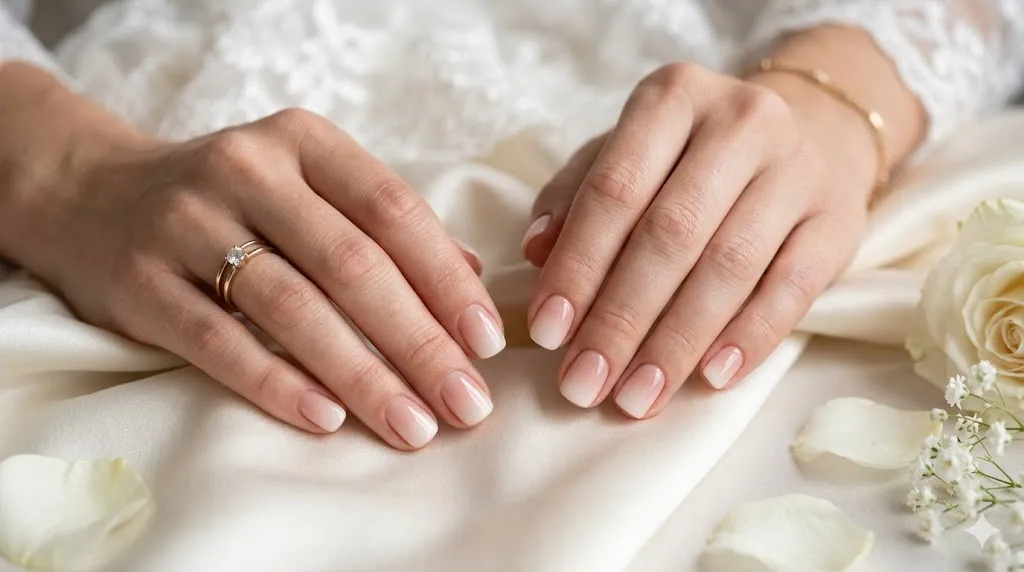 French Fade Short Nails