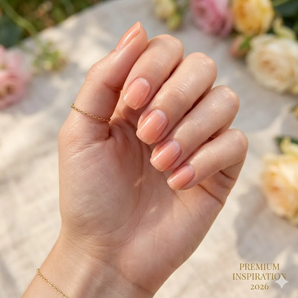 Soft Peach Nails
