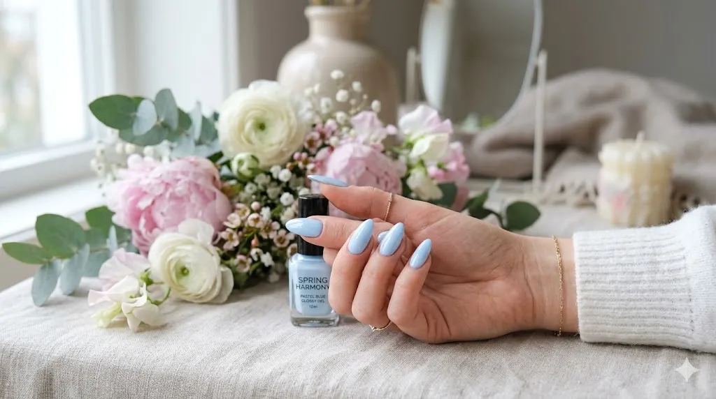Pastel Blue Nails