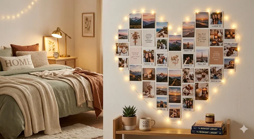 Heart-Shaped Wall Collage