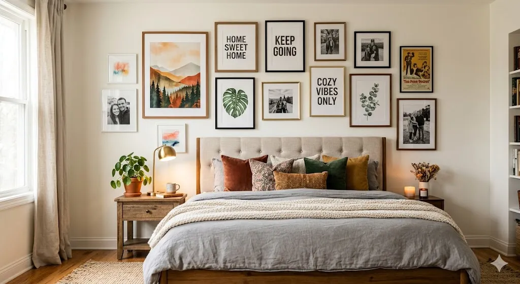 Framed Posters and Quotes Wall