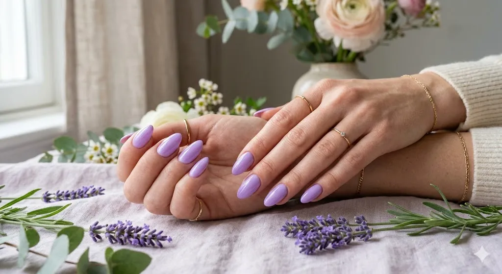 Lavender Gel Nails