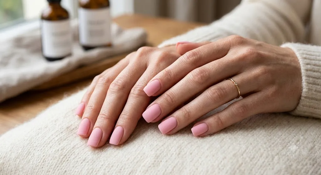 Matte Pink Nails