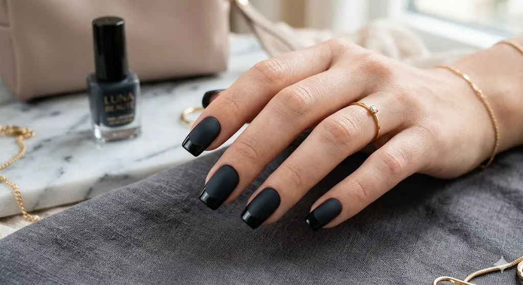 Matte Black with Gloss Tips