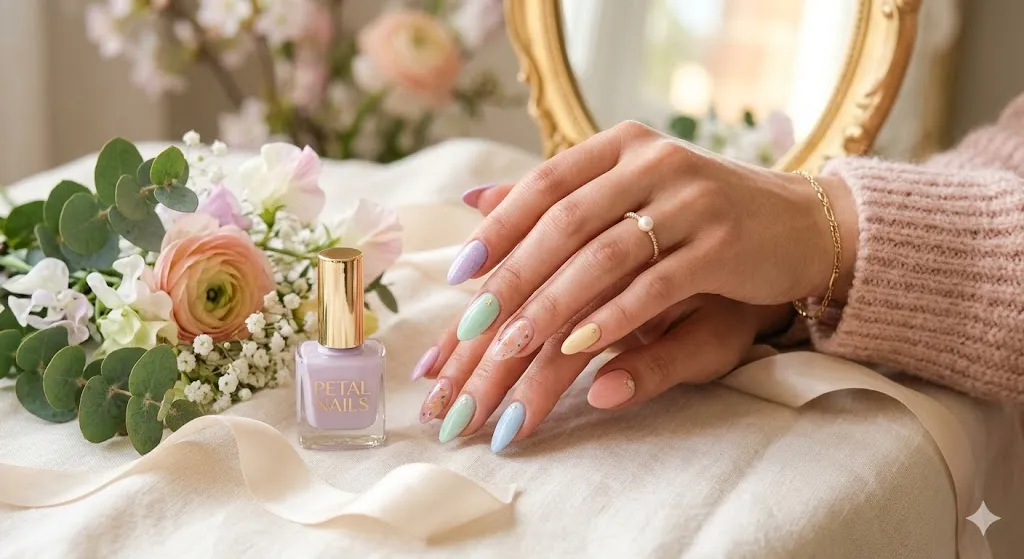 Pastel Almond Nails