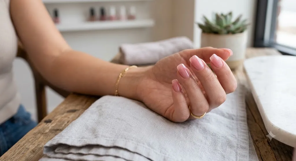 Light Pink Jelly Nails